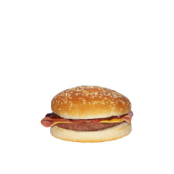 Bigburguesa de bacon, queso y salsa BBQ